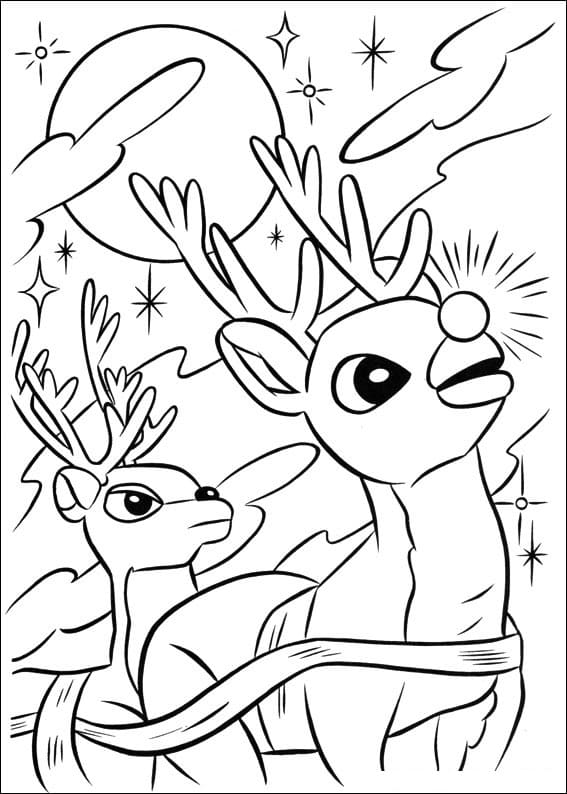 Desenho de Rudolph 15 para colorir