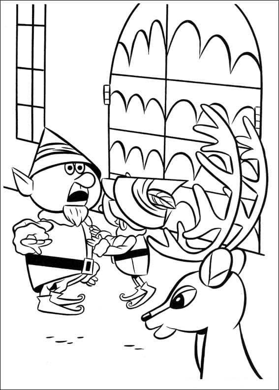 Desenho de Rudolph 16 para colorir