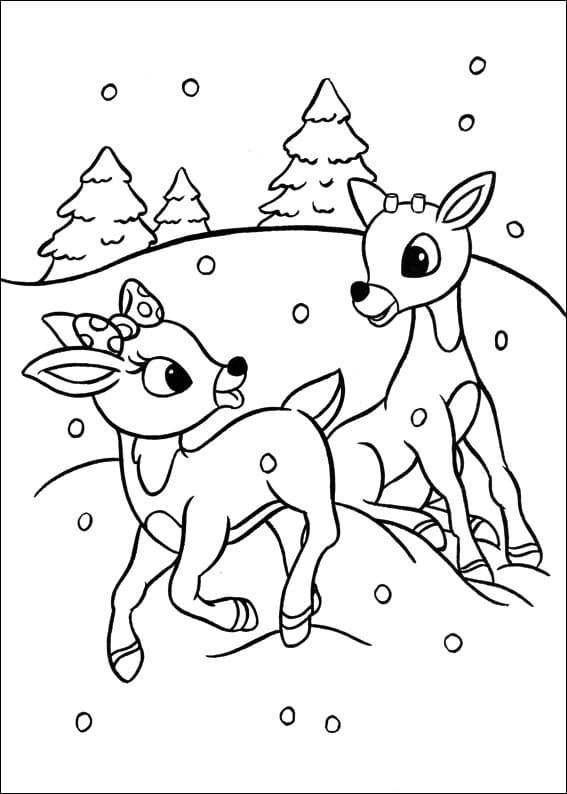 Desenho de Rudolph 17 para colorir