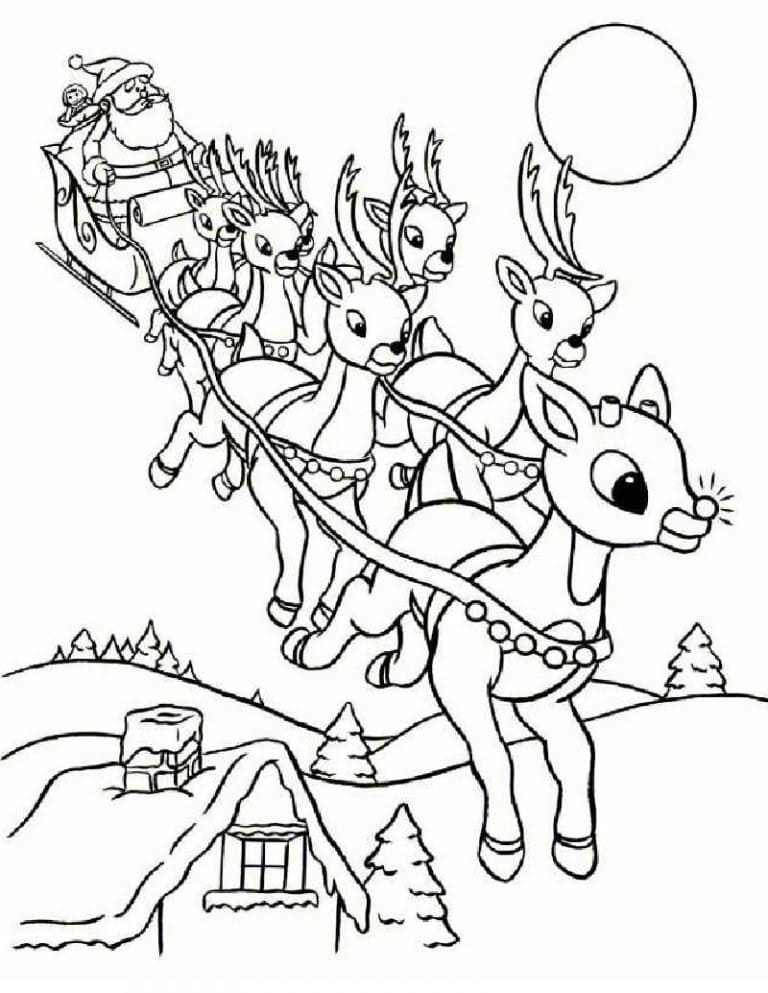 Desenho de Rudolph 2 para colorir