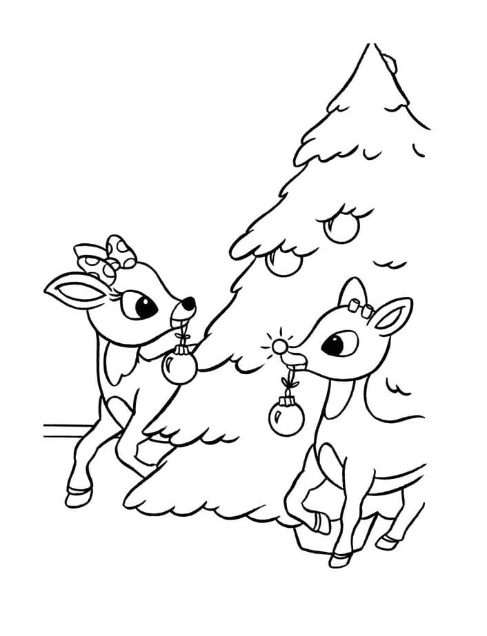 Desenho de Rudolph 5 para colorir