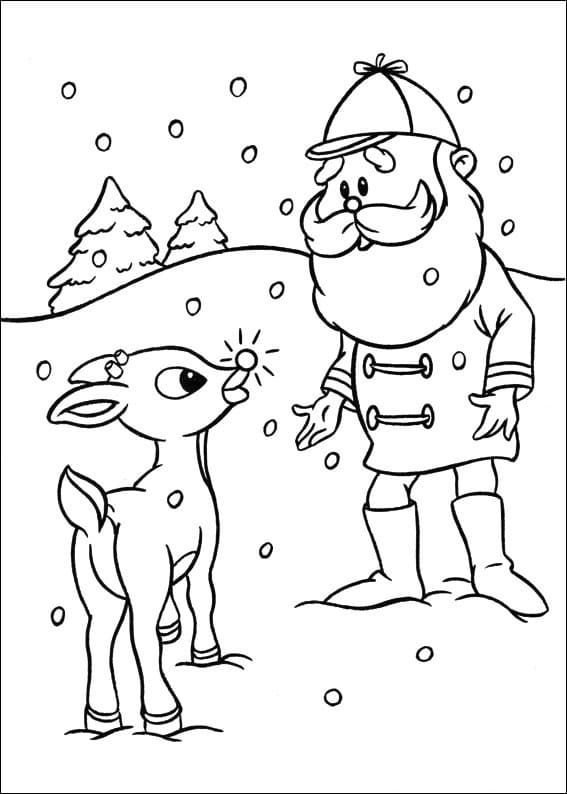 Desenho de Rudolph 7 para colorir