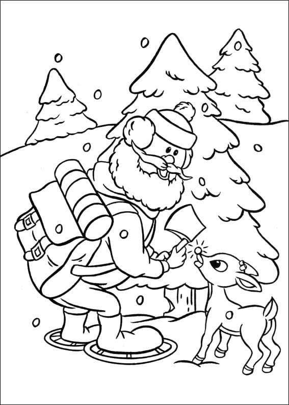 Desenho de Rudolph 8 para colorir