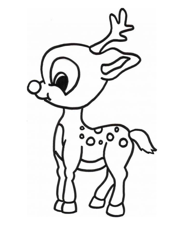 Desenho de Rudolph para colorir