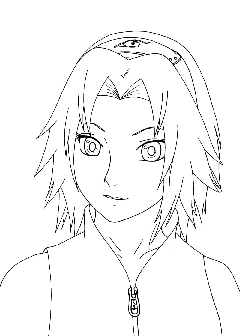 Desenho deSakura de Anime Naruto para colorir