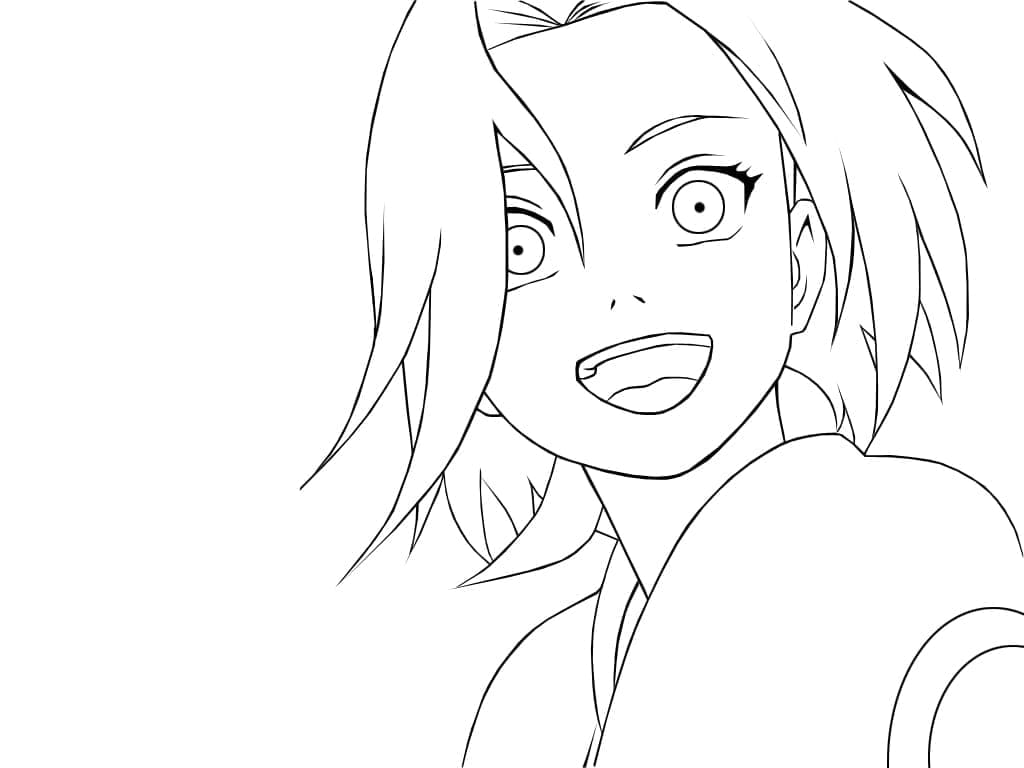 Desenho deSakura Haruno 1 para colorir