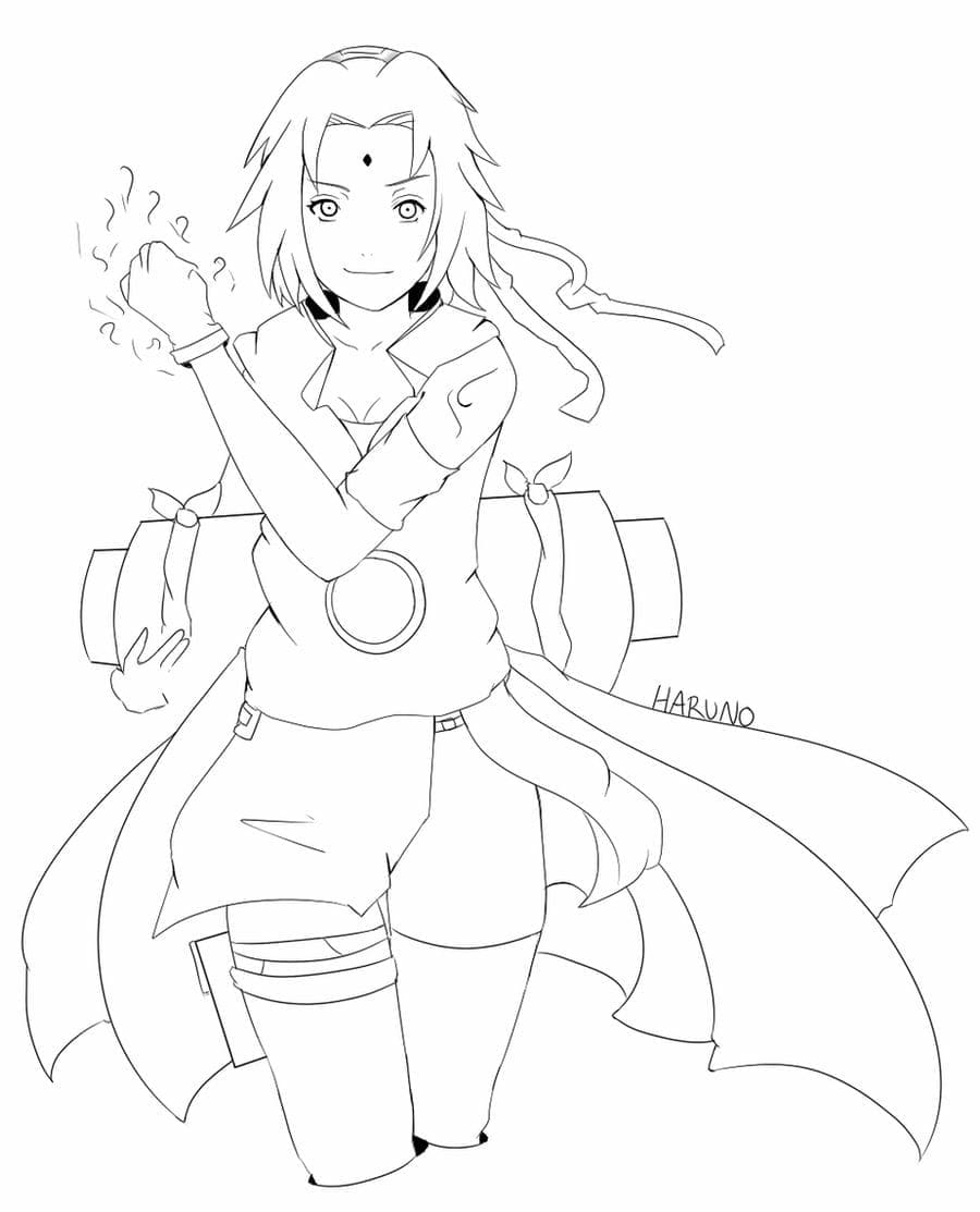 Desenho deSakura Haruno 11 para colorir