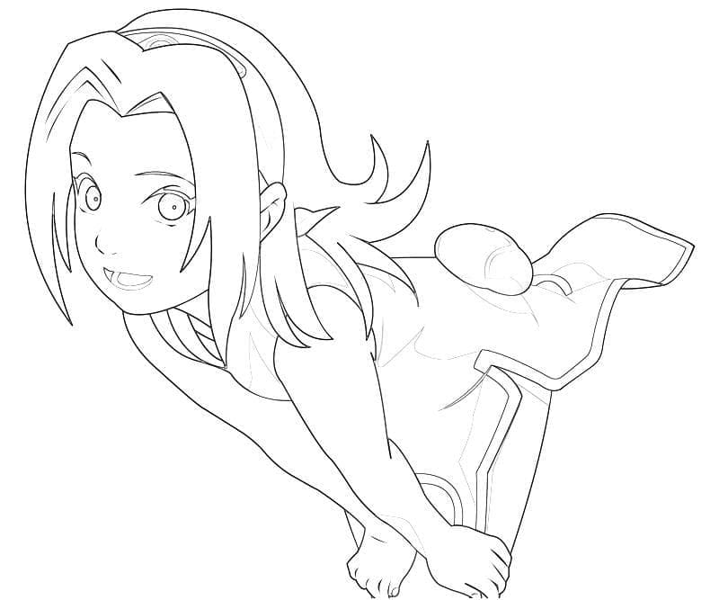 Desenho deSakura Haruno 2 para colorir