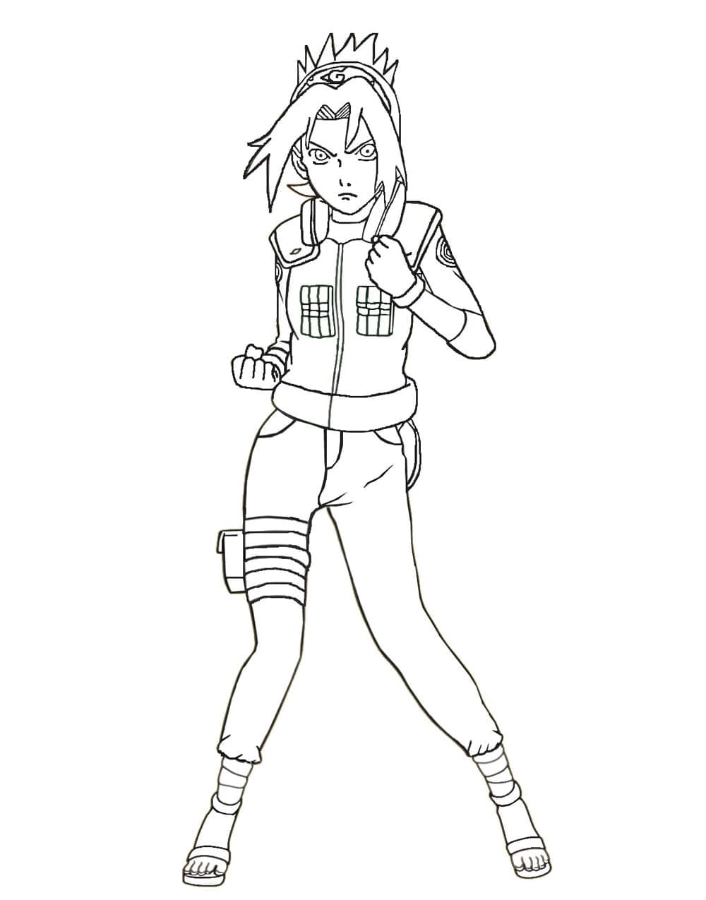 Desenho deSakura Haruno 3 para colorir