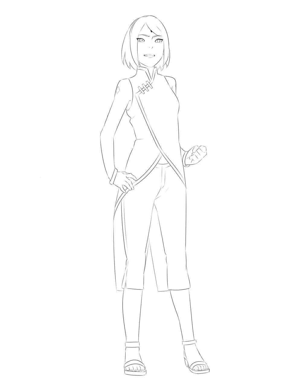 Desenho deSakura Haruno 5 para colorir