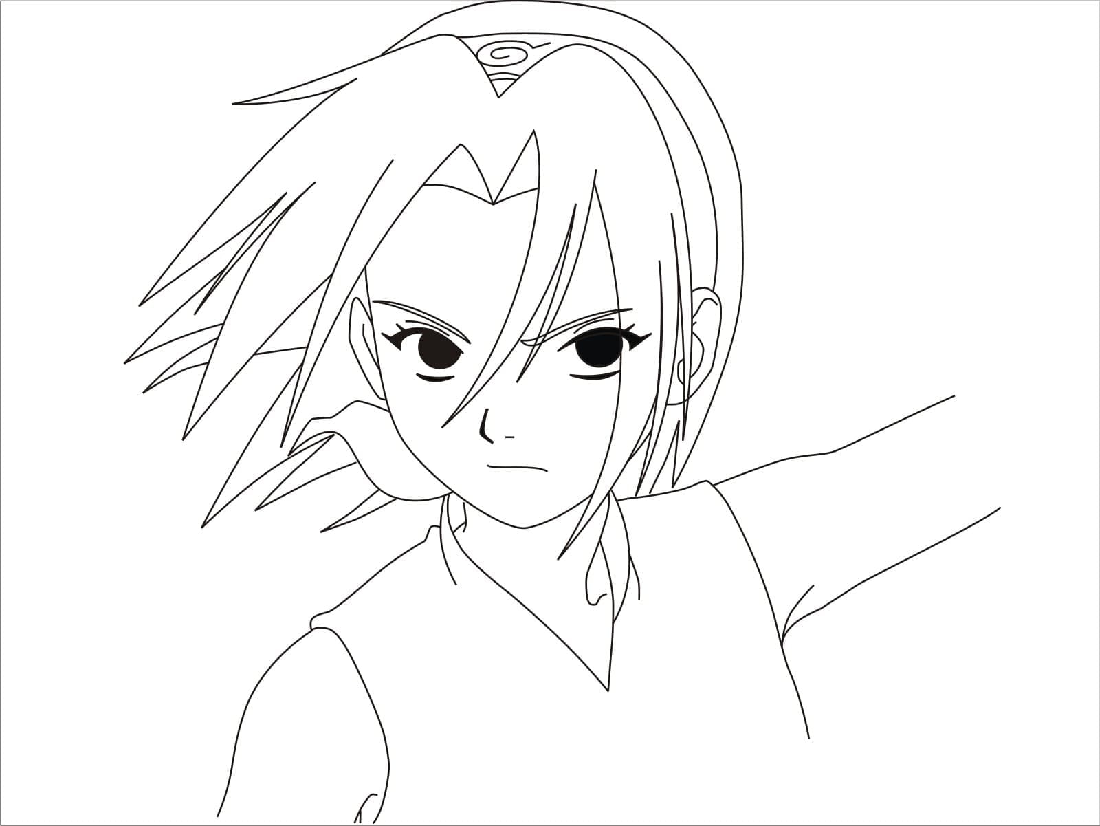 Desenho deSakura Haruno 8 para colorir