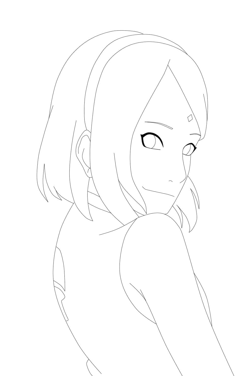 Desenho deSakura Haruno 9 para colorir