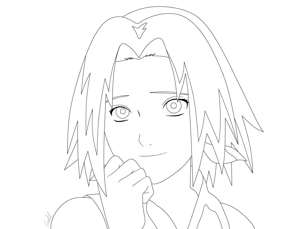 Desenho deSakura Haruno Adorável para colorir