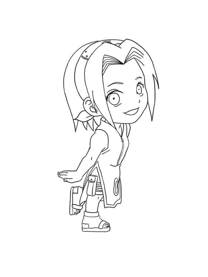 Desenho deSakura Haruno Chibi para colorir