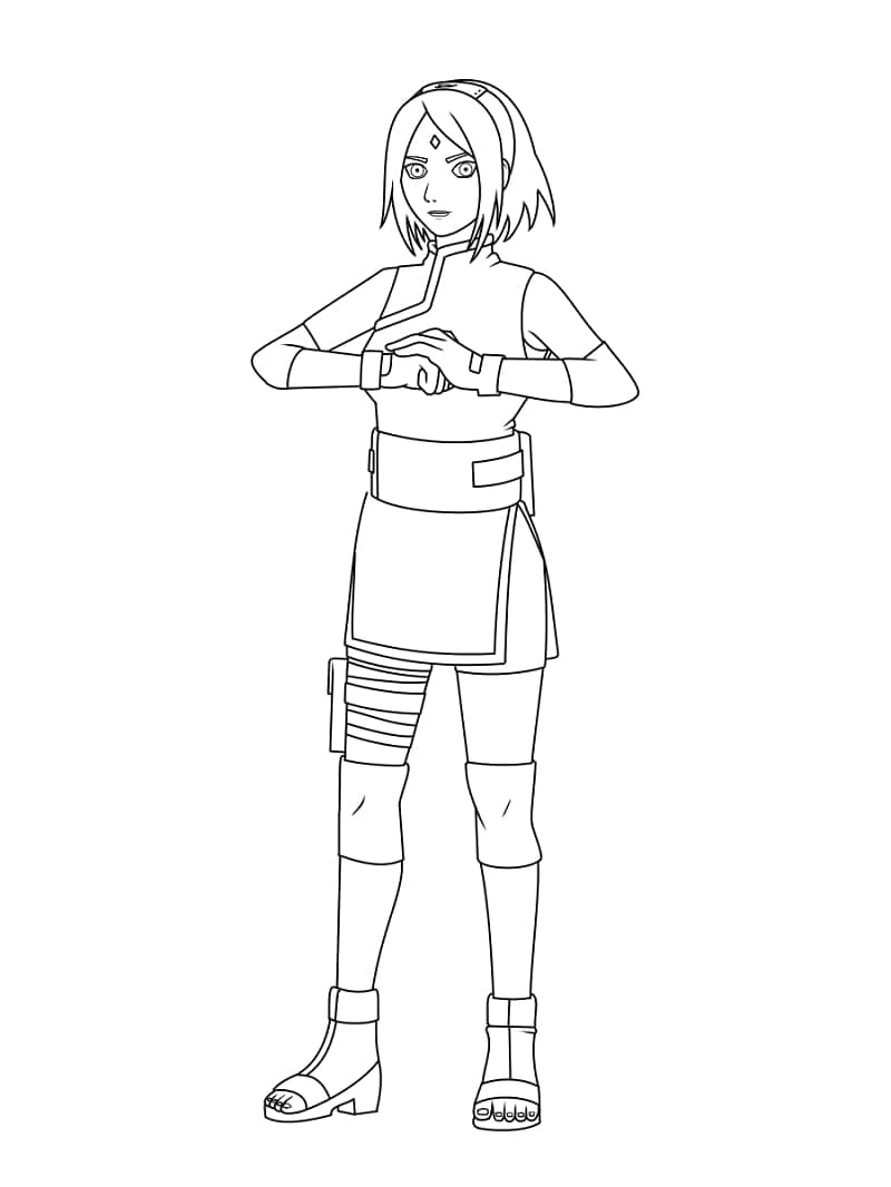 Desenho deSakura Haruno de Naruto para colorir