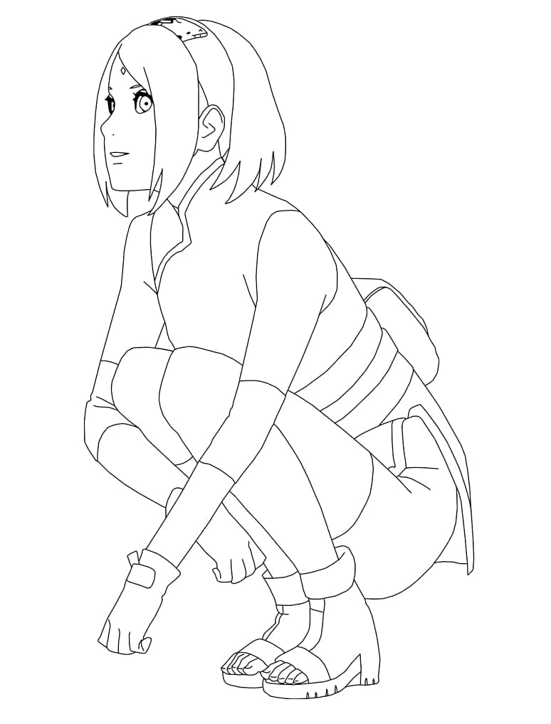 Desenho deSakura Haruno de Naruto Shippuden para colorir