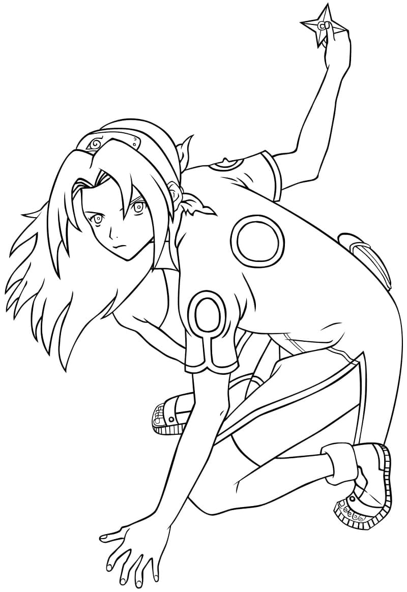 Desenho deSakura Haruno Grátis para colorir