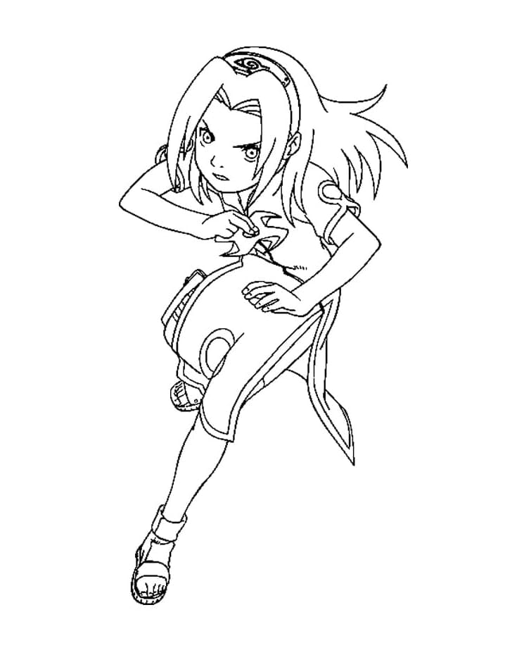 Desenho deSakura Haruno Irritado para colorir