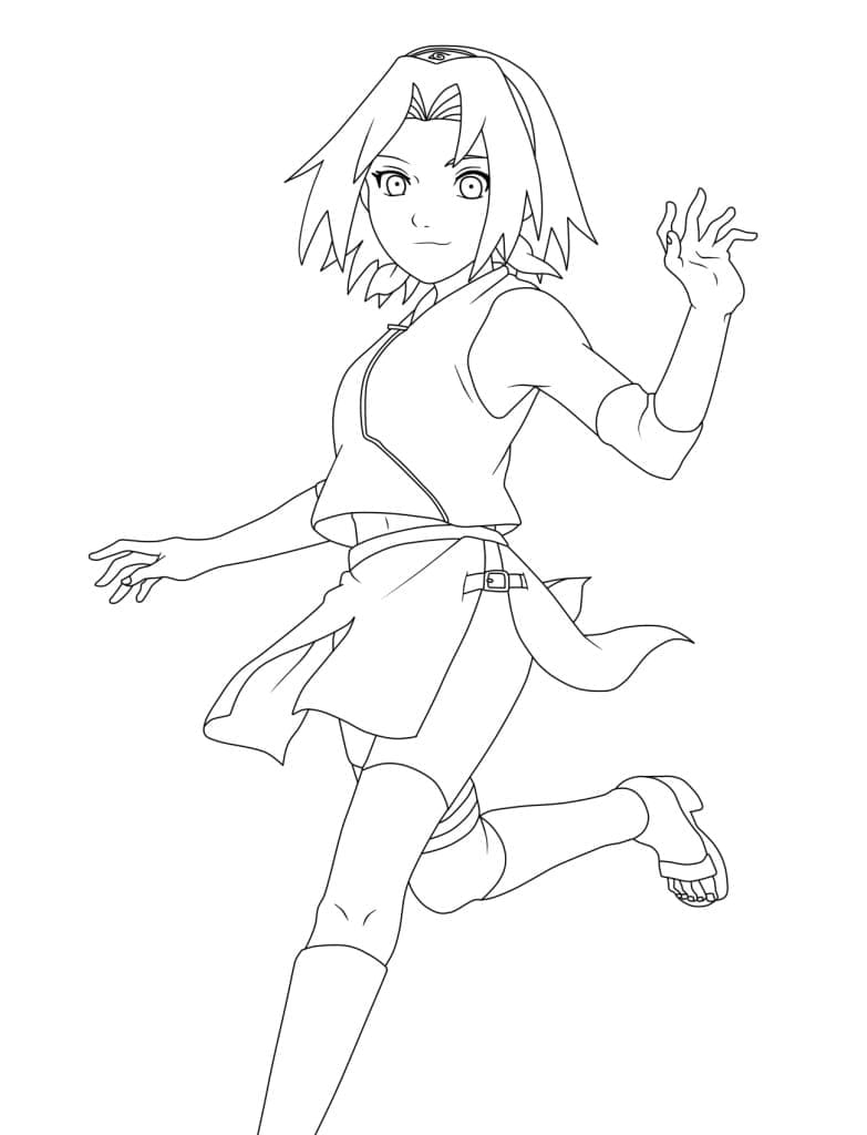 Desenho deSakura Haruno Linda para colorir