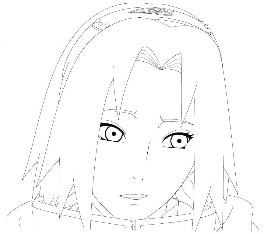 Desenho deSakura Haruno Triste para colorir