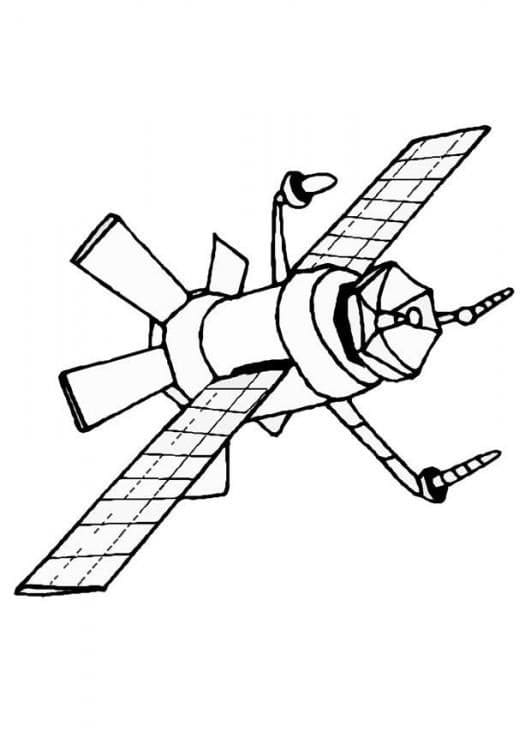 Desenho deSatélite Grátis Para Crianças para colorir