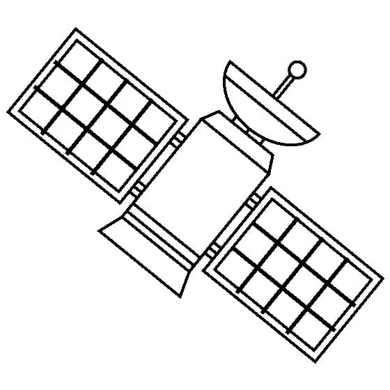 Desenhos de Satélite para colorir