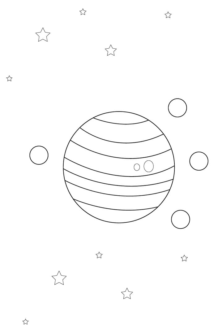 Desenho deSatélites de Planeta Júpiter para colorir