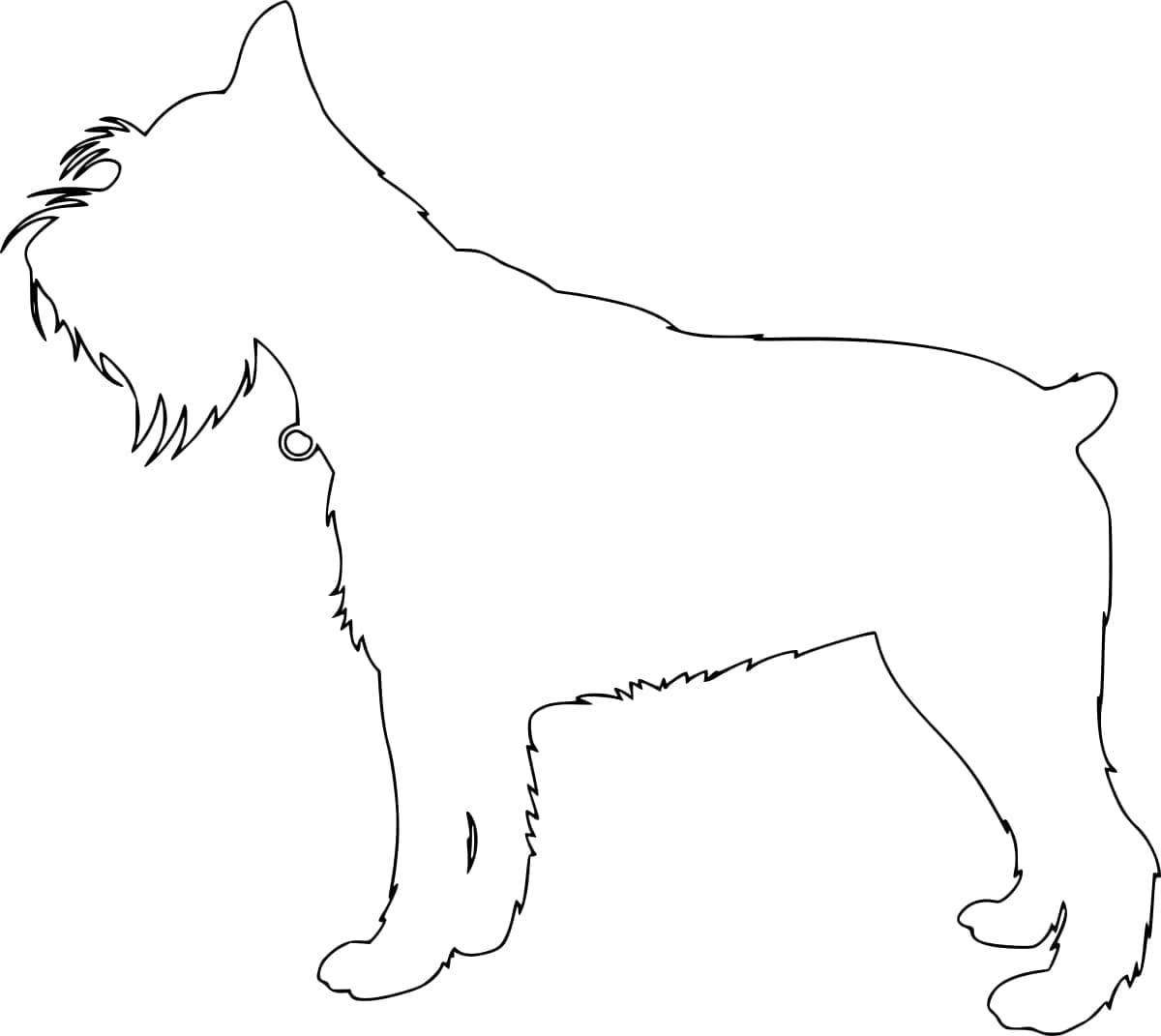 Desenho deSchnauzer Fácil para colorir