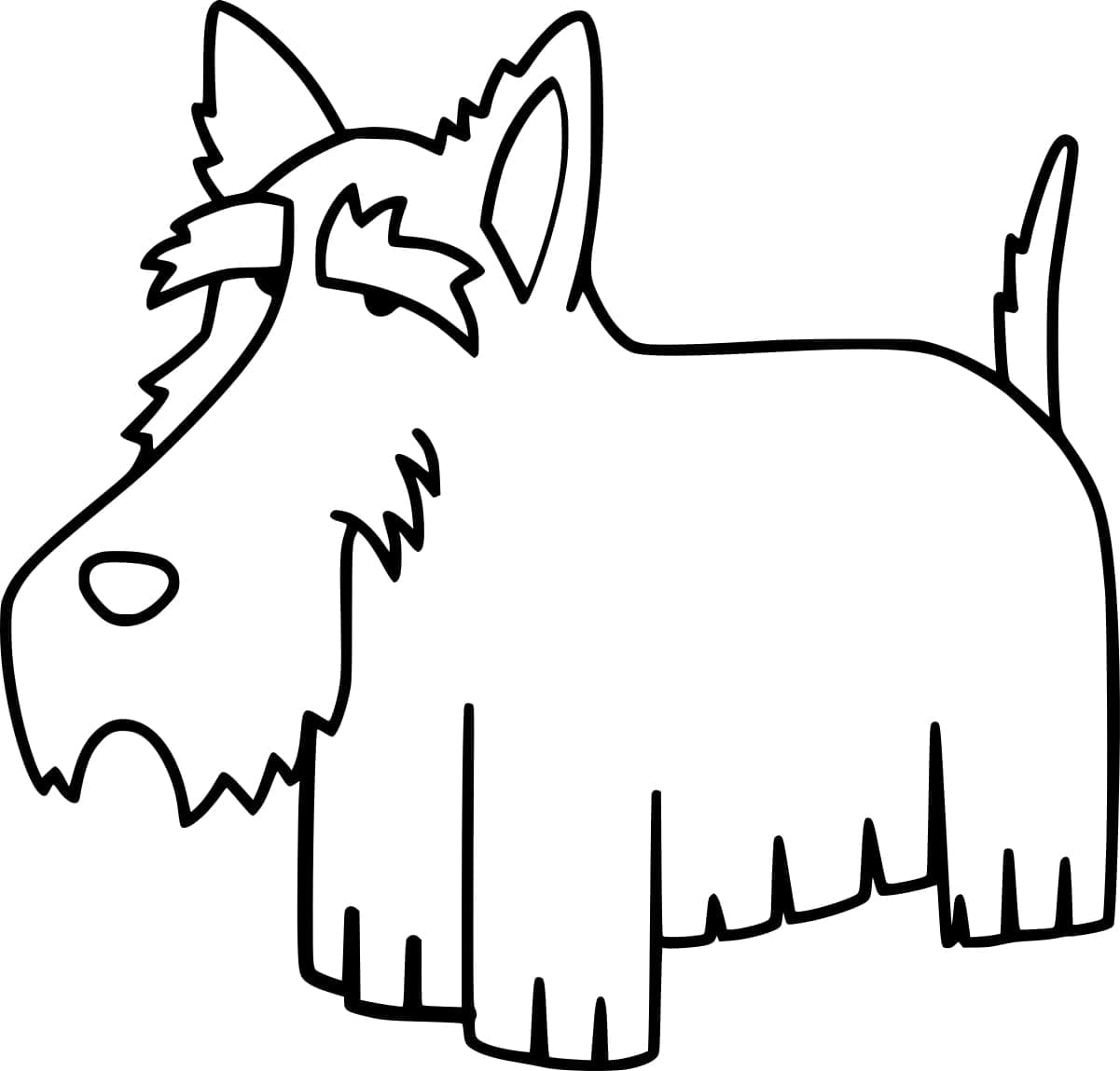 Desenho deSchnauzer Simples para colorir