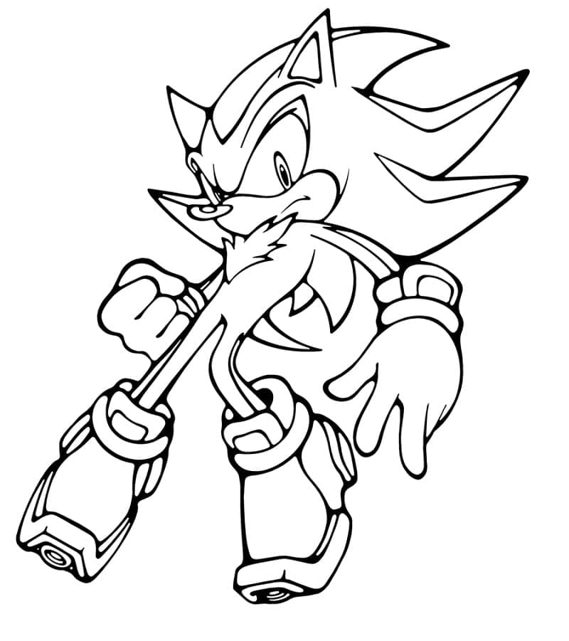 Desenho deShadow the Hedgehog Grátis para colorir