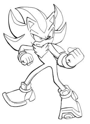 Desenho deShadow the Hedgehog Grátis Para Crianças para colorir