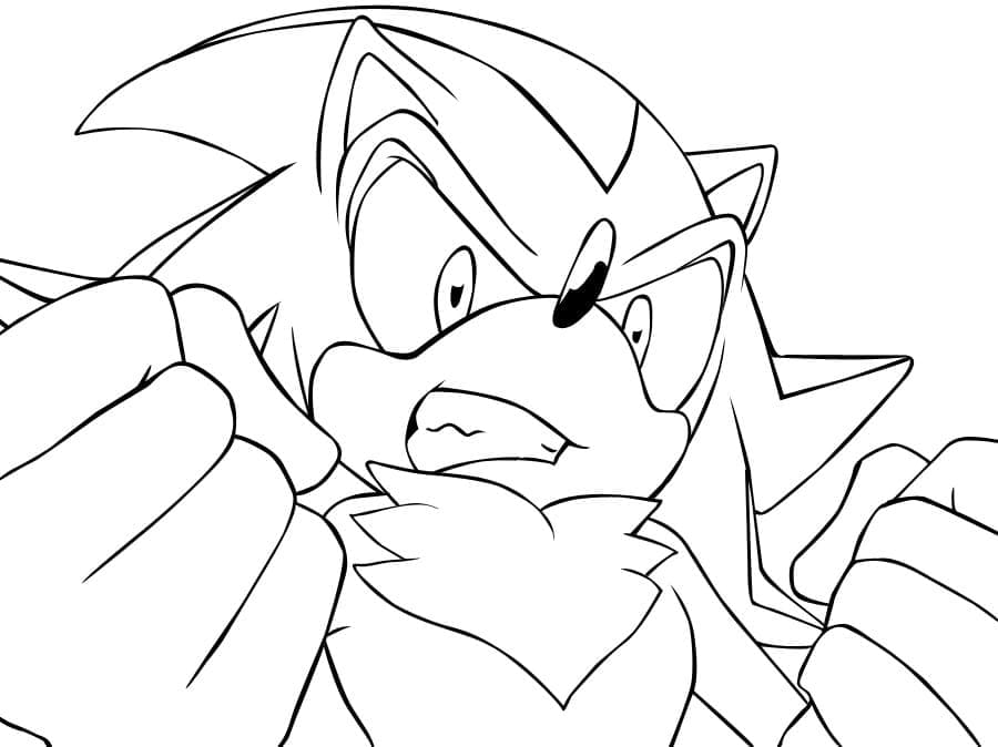 Desenho deShadow the Hedgehog Para Crianças para colorir