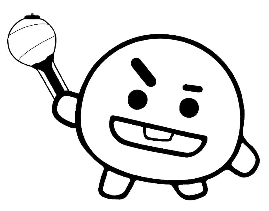 Desenho deShooky BT21 para colorir