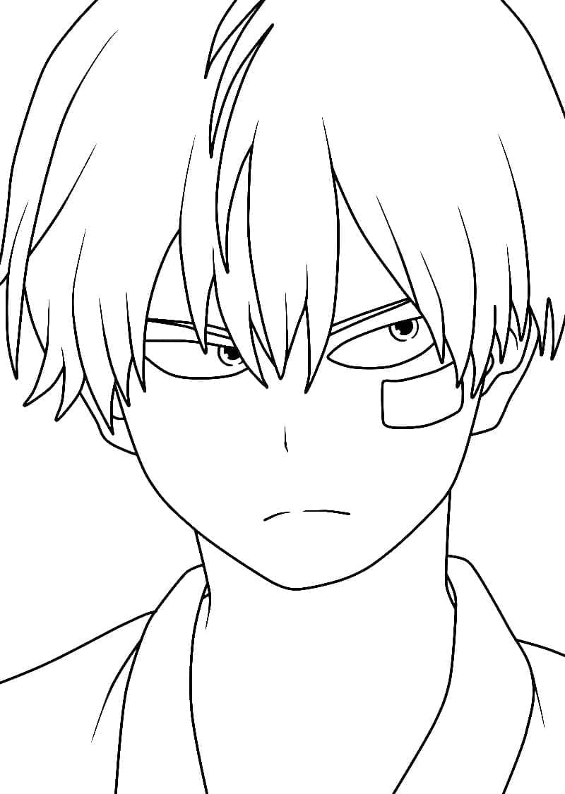 Desenho deShoto Todoroki de Anime My Hero Academia para colorir