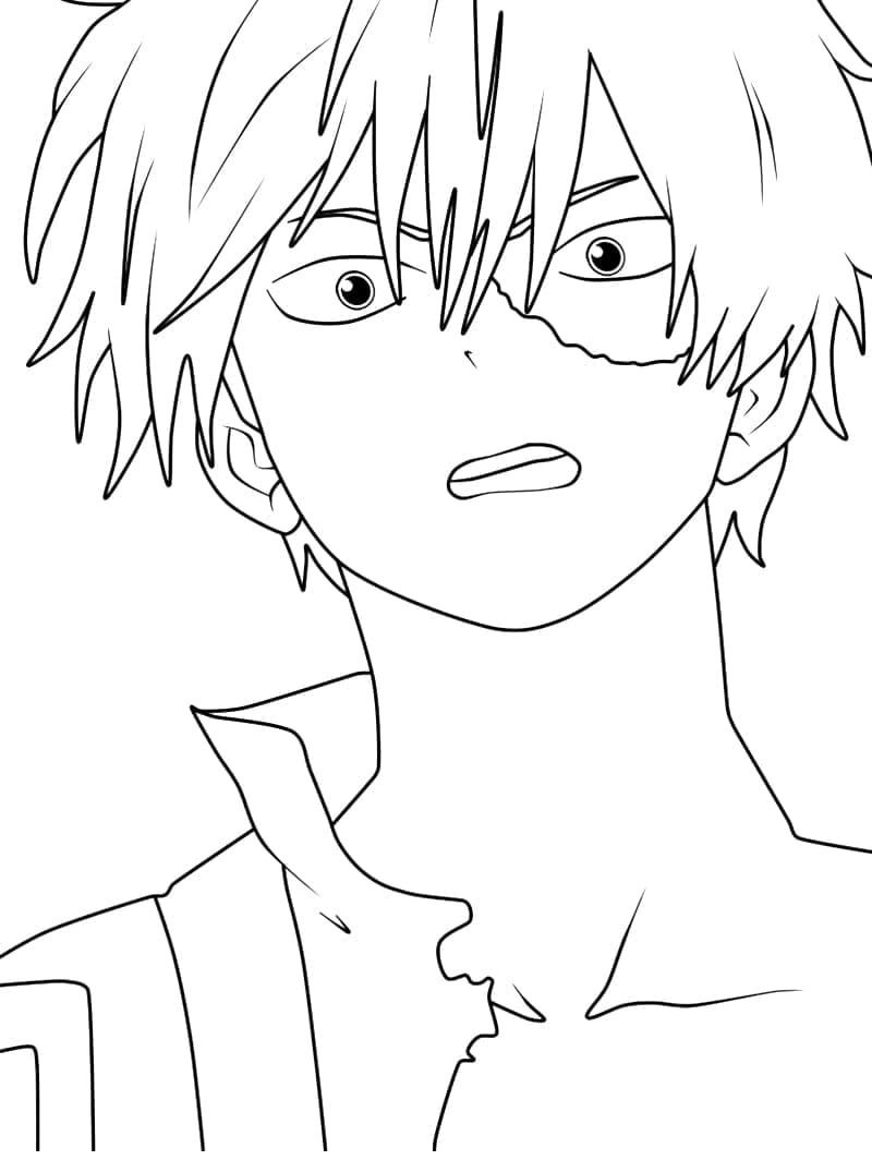 Desenho deShoto Todoroki de My Hero Academia para colorir