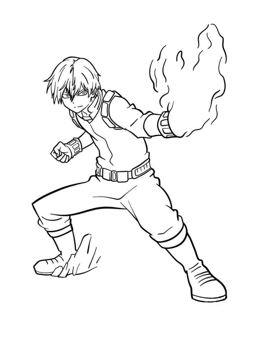 Desenho deShoto Todoroki Forte para colorir