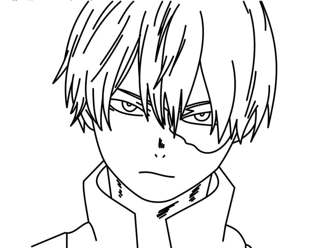 Desenho deShoto Todoroki Incrível para colorir