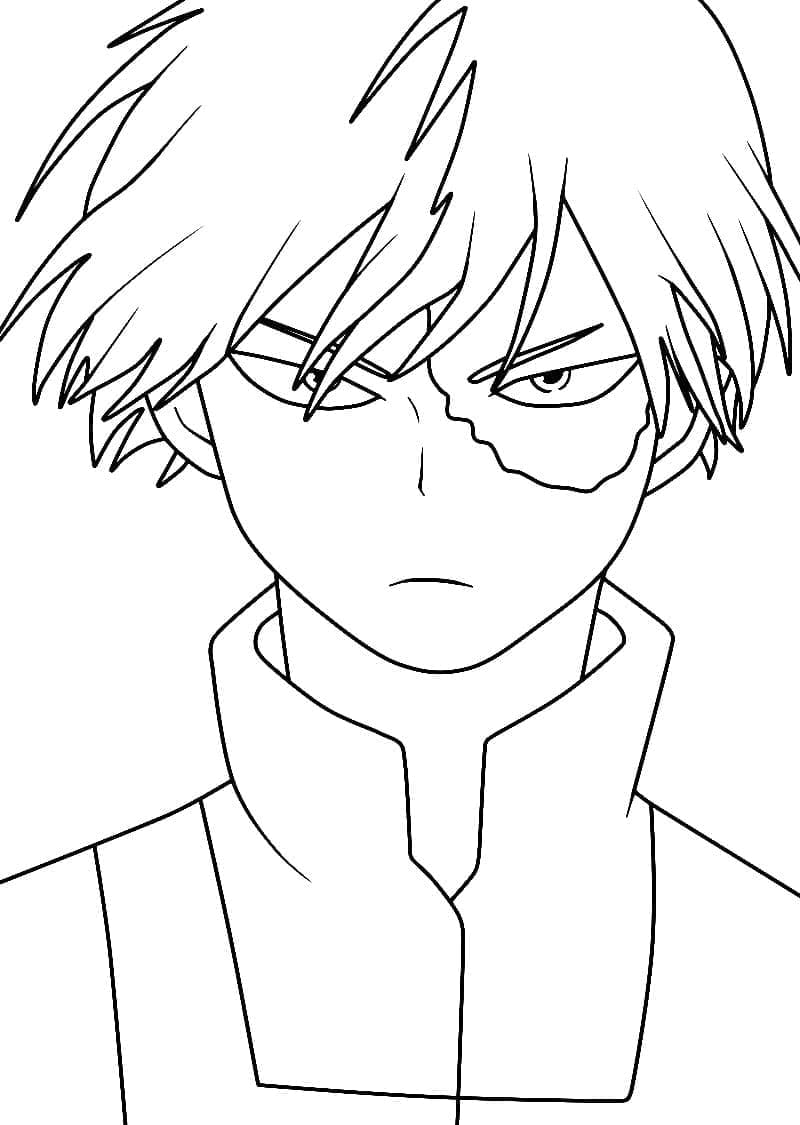 Desenhos de Todoroki para colorir