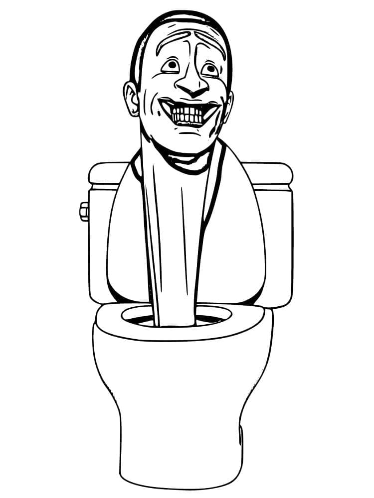 Desenho deSkibidi Toilet Assustador para colorir