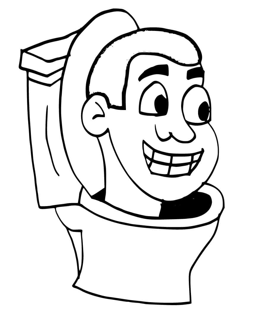 Desenho deSkibidi Toilet Engraçado para colorir