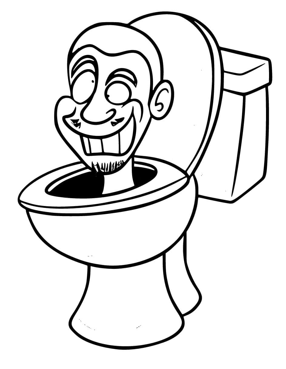 Desenho deSkibidi Toilet Grátis Para Crianças para colorir