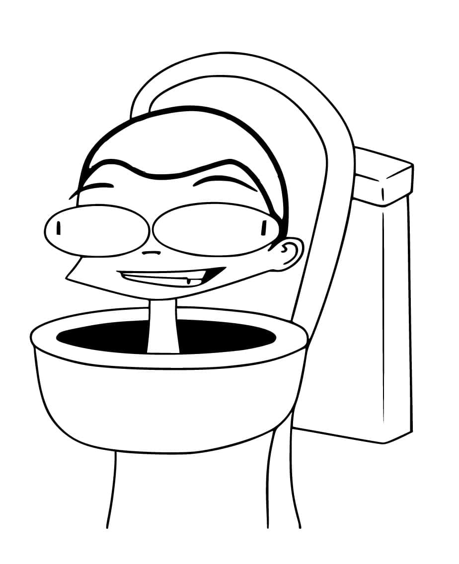 Desenho deSkibidi Toilet Para Crianças para colorir