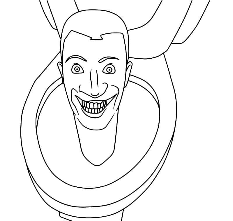 Desenho deSkibidi Toilet Rindo para colorir