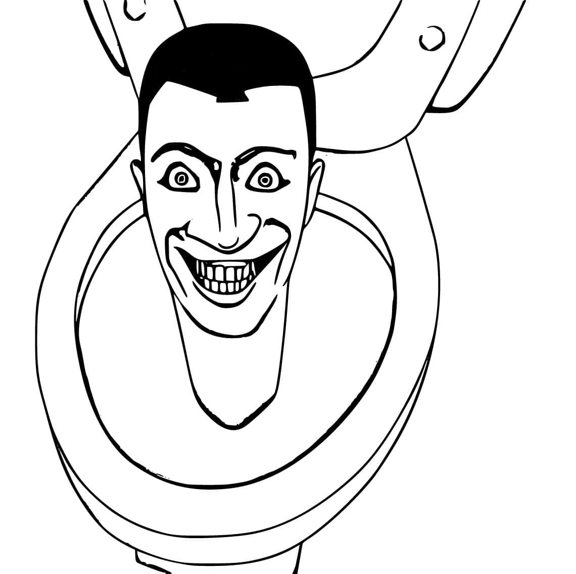 Desenho deSkibidi Toilet Sorridente para colorir