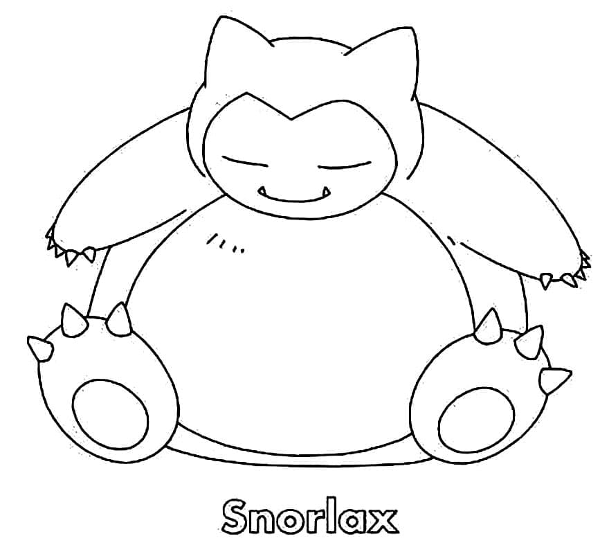 Desenhos de Snorlax para colorir