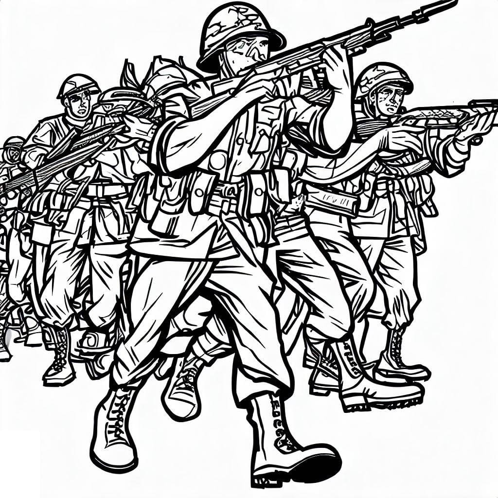 Desenho deSoldados do Exército para colorir