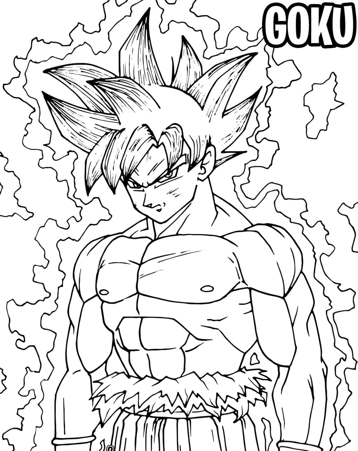 Desenhos de Goku Instinto Superior para colorir