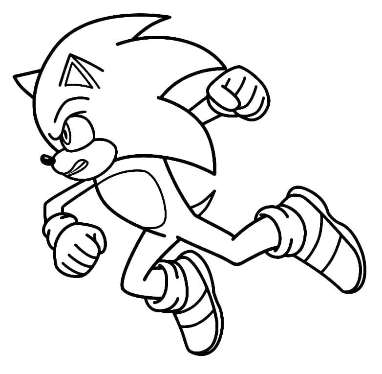 Desenho de Sonic Atacando para colorir