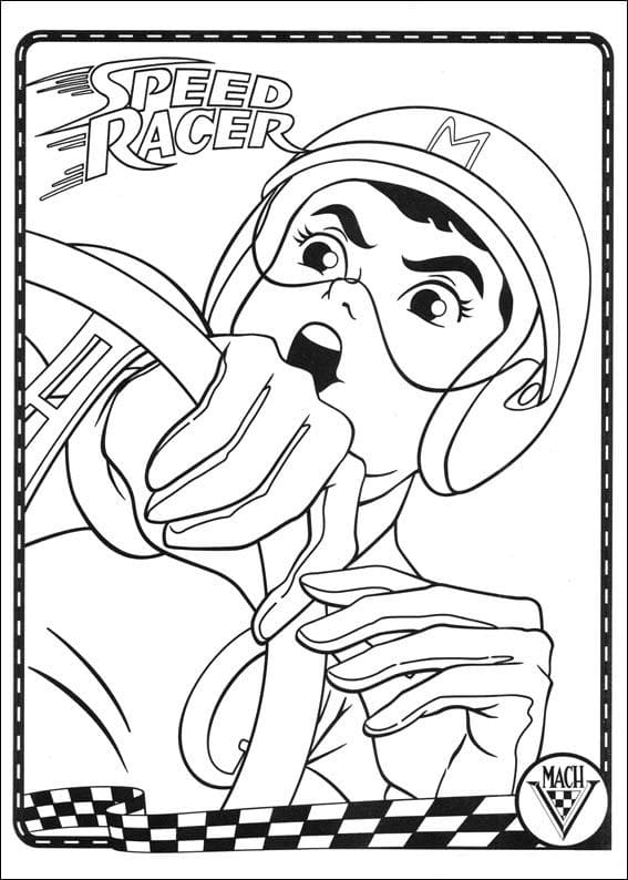 Desenho deSpeed Racer 10 para colorir