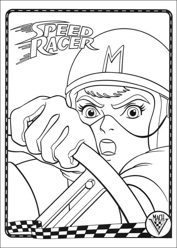 Desenho deSpeed Racer 12 para colorir